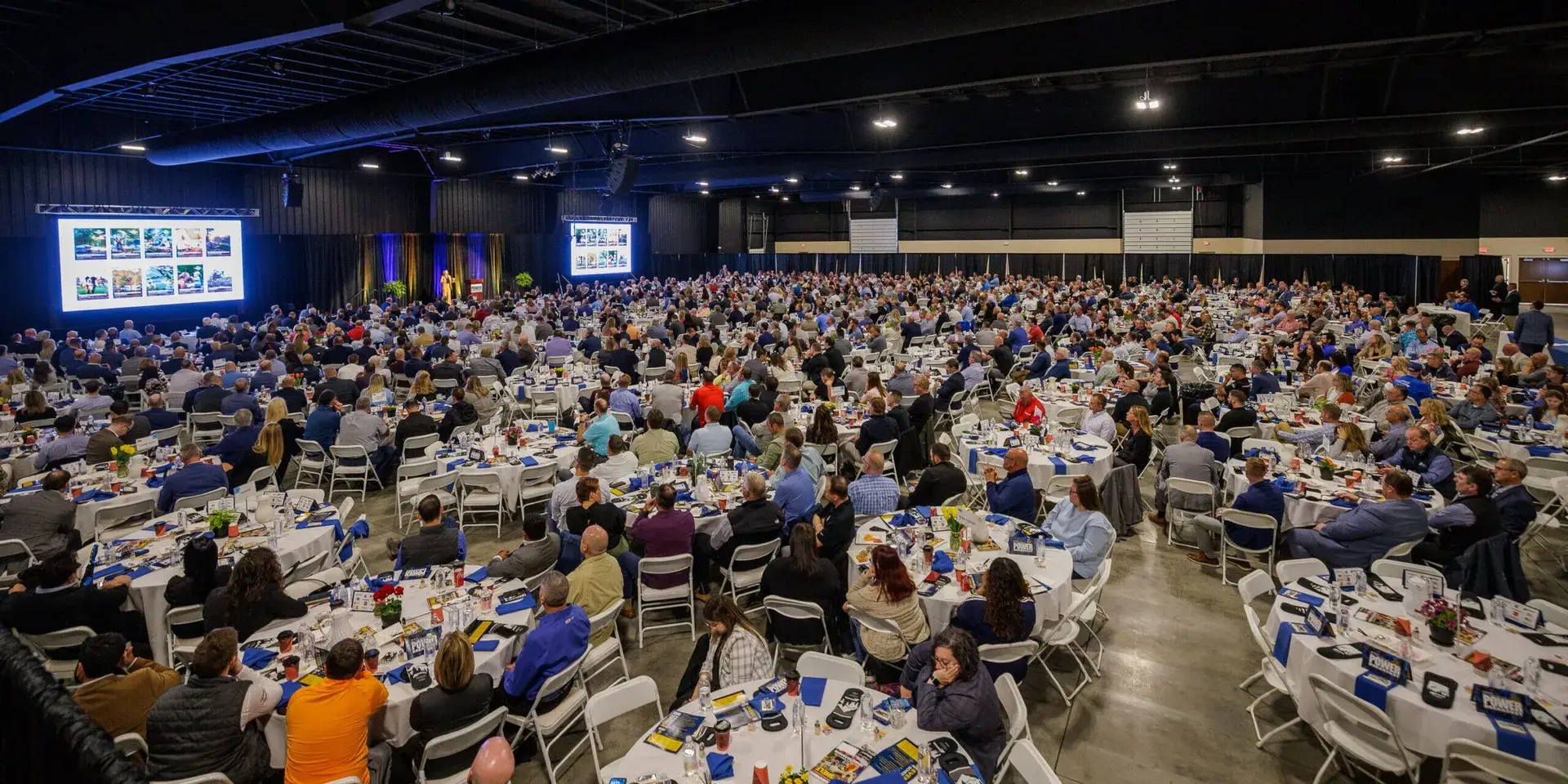 East Wing Convention Center arranged for a convention breakfast