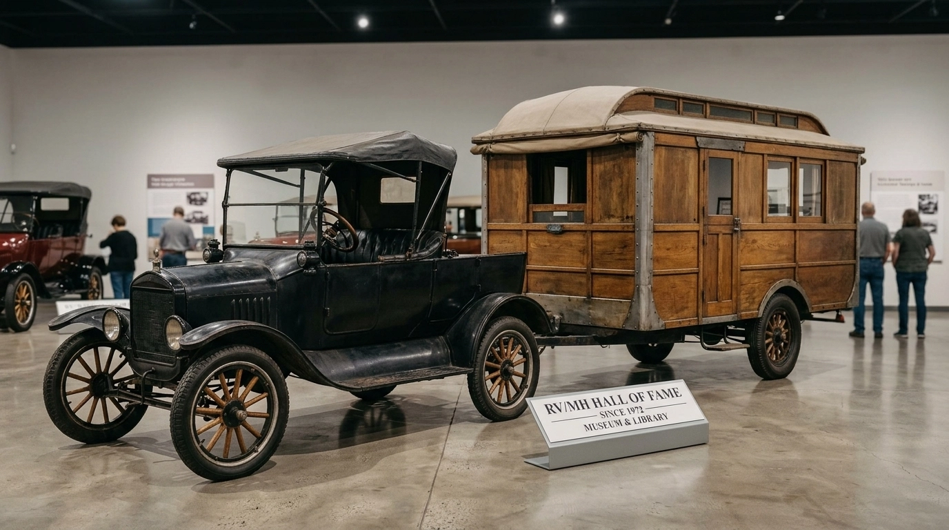 Vintage Model T and Trailer