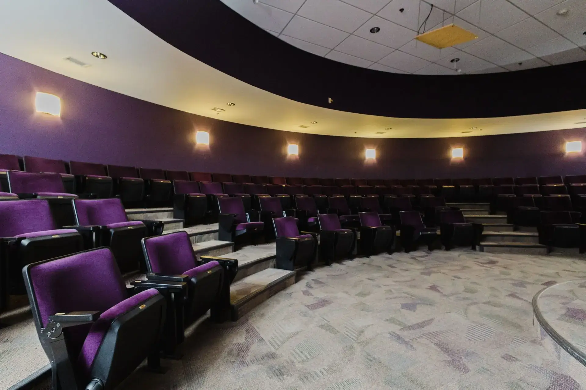 Younkin Theatre seating facing the presentation area